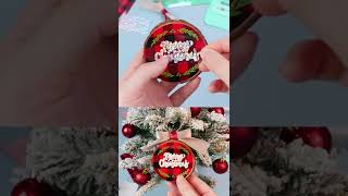 Easy to Make Wood Slice Christmas Ornamentsshorts crafter [upl. by Nomae]