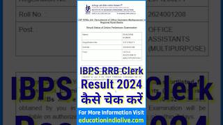 IBPS RRB Clerk Result 2024 Kaise Check Kare  How To Check IBPS RRB Clerk Result 2024 [upl. by Cooperman157]