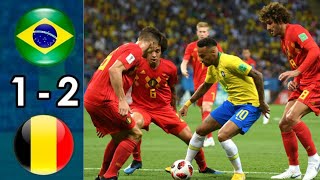 Belgium Vs Brazil 21 2018 FIFA World Cup Quarter Final Highlights Full English Commentary [upl. by Nolasba57]