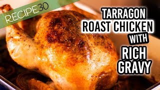 Roasted tarragon chicken with rich onion and garlic gravy [upl. by Alded]