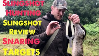 Catapult Rabbit Head Shot  Snaring NEW ‘EVO Ergo’ slingshot review [upl. by Zaneski156]