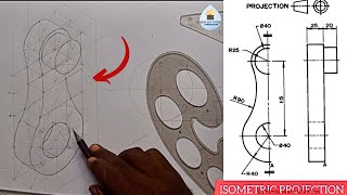 ISOMETRIC CIRCLES CURVES AND ARCS IN 3  DIMENSION VIEWS with principles of tangency spanner [upl. by Chaing]