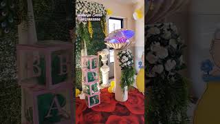 🥳 Name Ceremony Decoration  Naming Ceremony Decoration  Namkaran Samarabh  SukanyaEvents yt [upl. by Slein228]