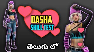 Free fire new character Dasha skill Test  in Telugu 2020 [upl. by Aniryt]