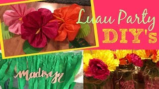 LUAU PARTY DIYS  GIANT HIBISCUS FLOWERS [upl. by Nanni548]