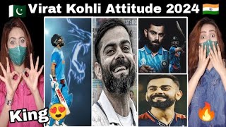 Pakistani React on Virat Kohli Attitude 2024🔥😈  Indian Cricketers Attitude  King Kohli [upl. by Nerraf]