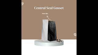 Central Seal Gusset Bag roastedcoffeebag coffeebag [upl. by Nwahsek]