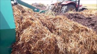 Nufab Compost Turner working a compost wind row [upl. by Daley]