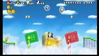 New Super Mario Bros Wii Multiplayer Playthrough  World 91 [upl. by Haimirej]