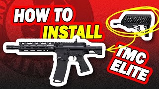 How to Install Tippmann TMC Elite AirThru Adjustable Stock  Lone Wolf Paintball Michigan [upl. by Sothena]