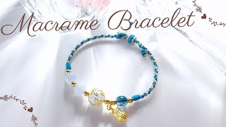 Macrame Bracelet Tutorial  How to Handmade Macrame Bracelet  流金岁月 [upl. by Sparkie]