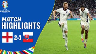 England vs Slovakia  21  Highlights  UEFA Euro 2024  jude bellingham goal [upl. by Enywtna826]