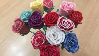 Tuto rose au crochet [upl. by Okiram]