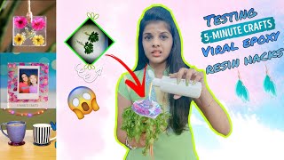 TESTING OUT VIRAL EPOXY RESIN HACKS by 5 minute crafts Jennis Hacks [upl. by Celin856]