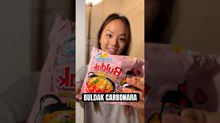 Review Buldak Carbonara ramen buldak buldak ramen carbonara ramen spicy spicynoodles cream [upl. by Poole]