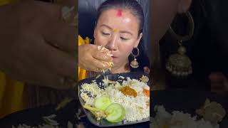 Masu Bhat Chicken soup with basmati Chamal  Nepali style  Rubi Rai Mukbang ❤️ [upl. by Kirshbaum]