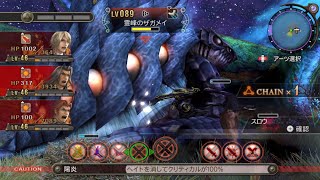 ゼノブレイド LV89 霊峰のザガメイ戦 LV差43 裸PT 転倒無し 【Xenoblade】 [upl. by Ailahtan]