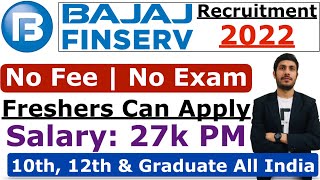 Bajaj Finserv Recruitment 2022  Bajaj Finance Vacancy  Jobs For Freshers  Bajaj Finance Jobs 2022 [upl. by Noyad]