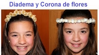 Corona de flores y diadema Ideal para Comunión o boda [upl. by Dorry]