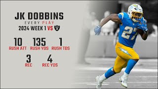 JK Dobbins Week 1 Replay Every Run Target and Catch vs Las Vegas Raiders [upl. by Whale174]