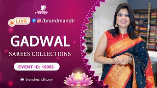 Gadwal Sarees  WhatsApp Number 733 733 7000  Brand Mandir Sarees LIVE [upl. by Corabelle]