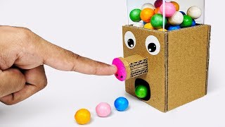 How to make GumBall Candy Dispenser Machine from Cardboard [upl. by Lubow490]