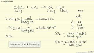 Empirical Formula from Combustion Analysis Example [upl. by Bobette893]