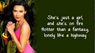 Glee  Girl On Fire Lyrics [upl. by Shank]