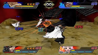 Komamura amp Kaname Tousen Vs Zaraki Kenpachi amp Yachiru Bleach Blade Battlers 2nd  Rebirth of Souls [upl. by Rorry]