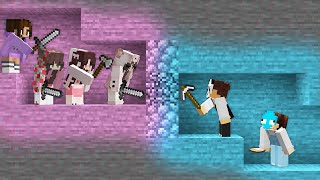 Minecraft Manhunt Boys VS 4 Girls REMATCH [upl. by Barkley216]