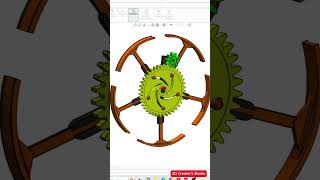 Pulley Expansion Mechanism cad solidworks mechanical shorts shortvideo fusion [upl. by Annerb]