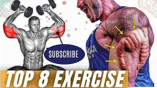 The Best 8 Triceps Exercise For Build Muscle Size [upl. by Eerdna]