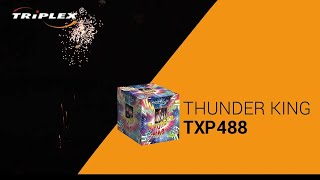 FAJERWERKI TXP488 25S 08 BATERIA THUNDER KING F2 TRIPLEX FIREWORKS [upl. by Sherfield]