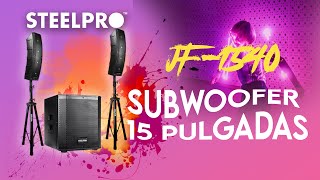 SUBWOOFER 15 PULGADAS  SISTEMA PROFESIONAL DE 3 VÍAS  JUST FEEL IT by STEELPRO [upl. by Ainatit]