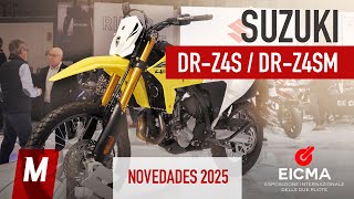 SUZUKI DRZ4S amp DRZ4SM  Novedades 2025  🔴 EICMA 2024 [upl. by Solon37]