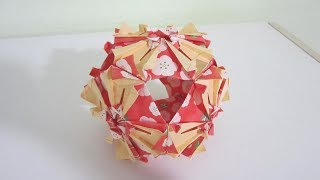 TUTORIAL  Simple amp Charming 6unit Kusudama Ball Variation 1 [upl. by Asilehc484]