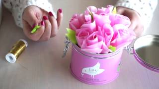 Kleine Rosen zur Dekoration DIY Blumen aus Seidenpapier basteln [upl. by Let]