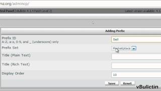 vBulletin Adding Prefixes [upl. by Edyaw]