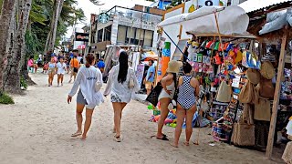 This is BORACAY White Beach Path on July 21 2024 400pm Walk From Station 3 to Station 1 Habagat [upl. by Omik]