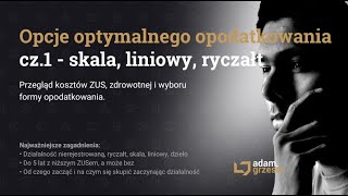 Optymalna forma opodatkowania cz1 skala liniowy ryczałt  kalkulator Excel [upl. by Iliak82]