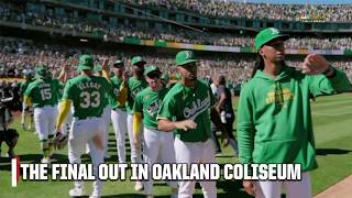 The FINAL OUT in Oakland Coliseum ⚾️ Athletics take down Rangers in final home game  ESPN MLB [upl. by Ayam435]