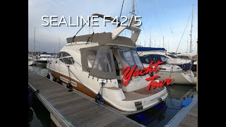 Sealine F425 Flybridge Motor Yacht Tour [upl. by Johnsson]