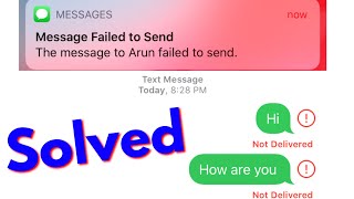 Fix Message Failed To Send iphone  Message Not Delivered Problem in iphone ios 14 [upl. by Yvon]