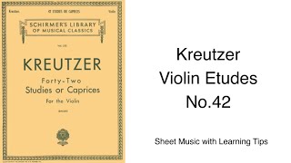 Kreutzer 42 Violin Studies No42 [upl. by Enar723]