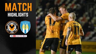 Newport County v Colchester United highlights [upl. by Nivrac]