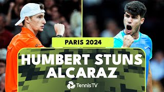 Ugo Humbert TAKES DOWN Carlos Alcaraz  Paris 2024 Highlights [upl. by Aizirtap]