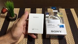 Cargador portatil SONY 3400 mAh  Analisis  Review Mexico y Argentina [upl. by Atilek]