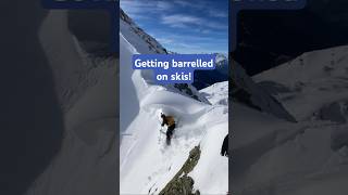 Getting barrelled on skis 🌊⛷️ [upl. by Idette]