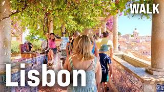 LISBON 4K Walking Tour  Portugal Walk with Captions amp Immersive Sound 4K Ultra HD60fps [upl. by Gnol]