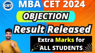 MBA CET Answer Key Objection Result Released  MBA CET Result Dates 2024 [upl. by Ebenezer]